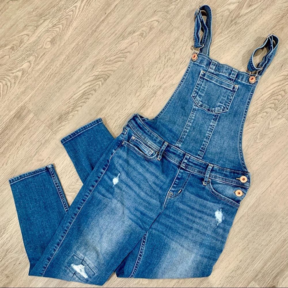 🔥 Abercrombie Kids Girls Denim Overalls 11/12